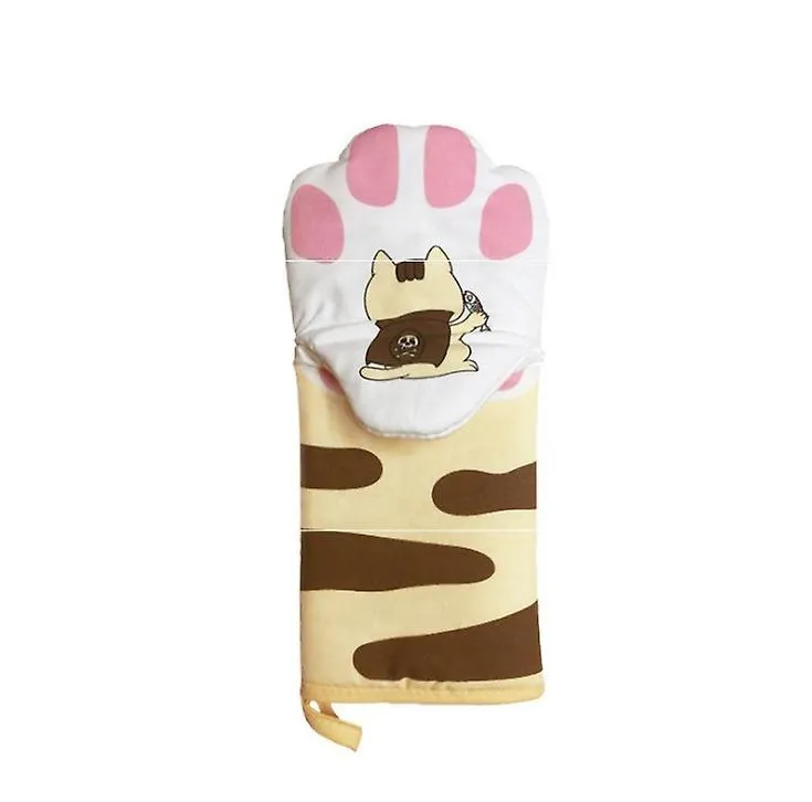 1pcs cat Baking Insulation Microwave Heat Resistant, Non Slip Kitchen Anti-scald gloves AZ2259