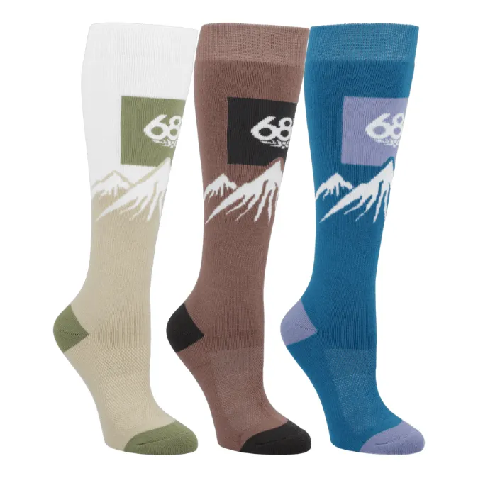 686 W Snow Caps Sock 3PK