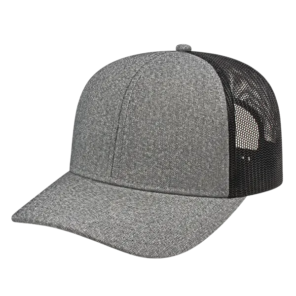 Cap America i8518 - Premium Melange Trucker Mesh Back Cap - Blank