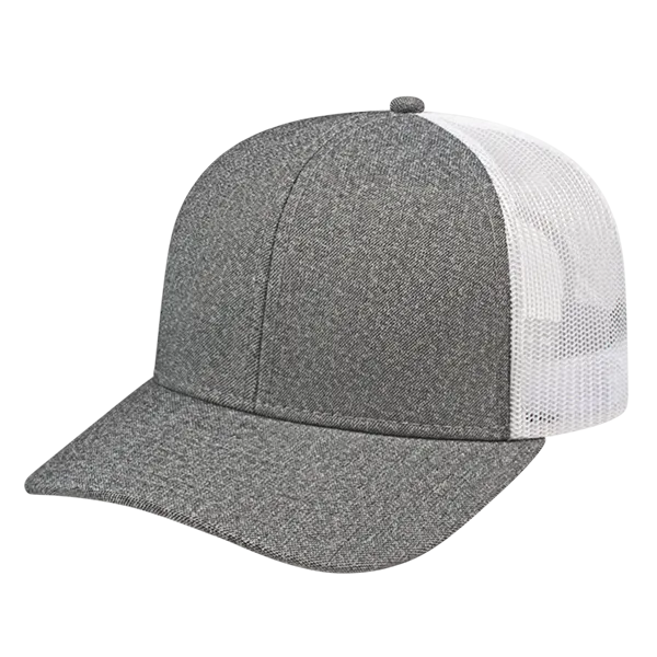 Cap America i8518 - Premium Melange Trucker Mesh Back Cap - Blank