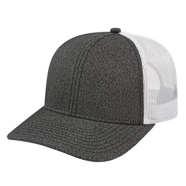 Cap America i8518 - Premium Melange Trucker Mesh Back Cap - Blank