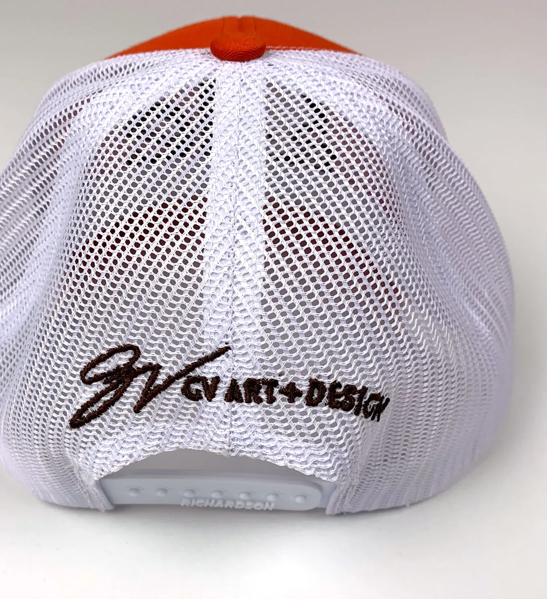 CLE Helmet Mesh Snap Back - Orange/White