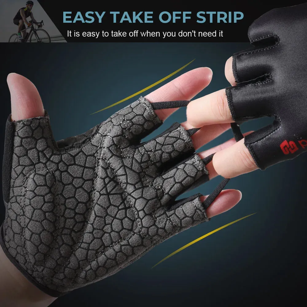 Cycling Gloves Half Finger Shockproof Wear Resistant Breathable MTB Road Bicycle Sport Anti-slip Bike Equipment Summer Men Women