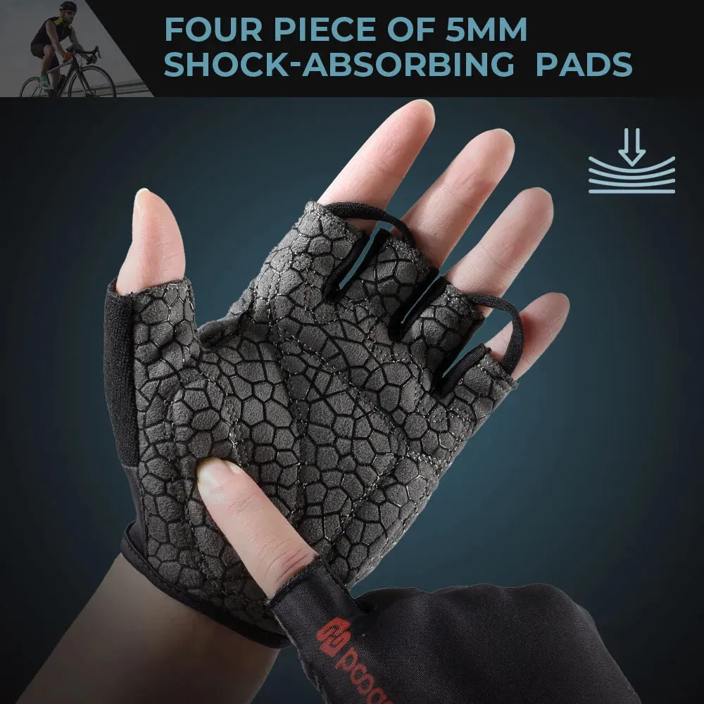 Cycling Gloves Half Finger Shockproof Wear Resistant Breathable MTB Road Bicycle Sport Anti-slip Bike Equipment Summer Men Women