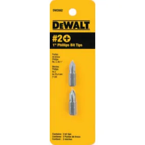 DeWalt® DW2002 High Performance Screwdriver Bit Tip, #2 Phillips, 1", 2-Pack