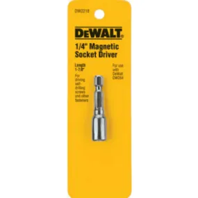 DeWalt® DW2218 Magnetic Hex Socket Driver, 1/4" x 1-7/16"