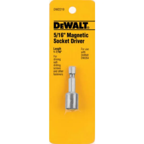 DeWalt® DW2219 Magnetic Hex Socket Driver, 5/16" x 1-7/16"