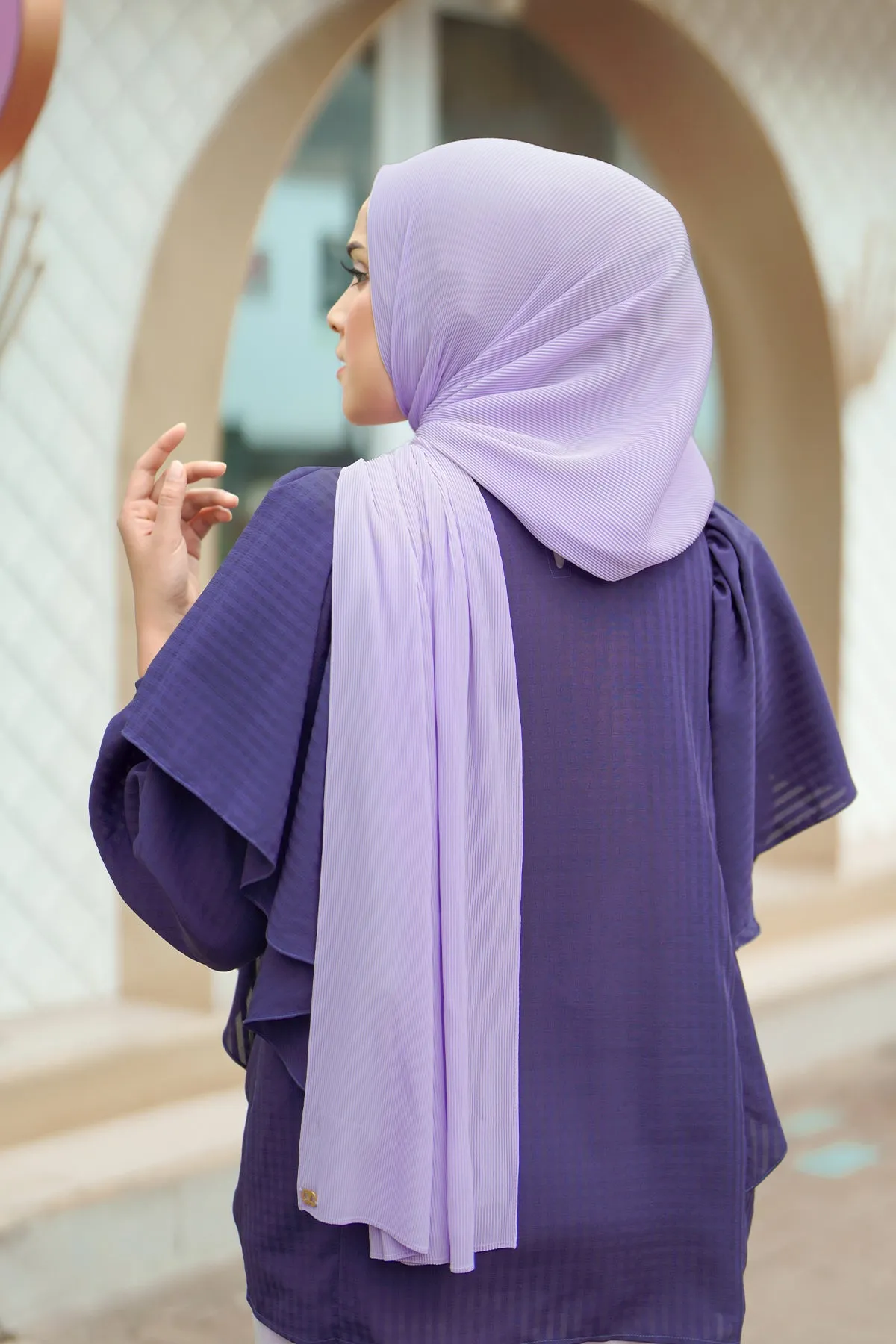 Everyday Pleated Shawl - Lavendula