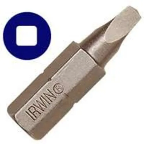 Irwin 3512052C Square Recess Insert Bit, 1", #2, 1/4" shank, 2pcs