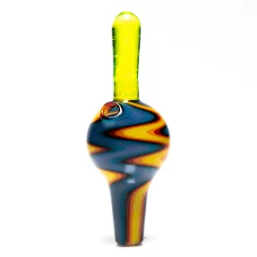 K2 Glass - Bubble Cap - Medium - Fire & Water Wag w/ Slyme