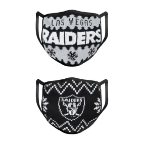 Las Vegas Raiders NFL Mens Knit 2 Pack Face Cover