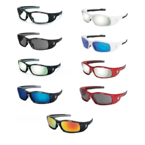 MCR Crews Swagger Safety Glasses, Sporty Sunglasses, ANSI Z87.1