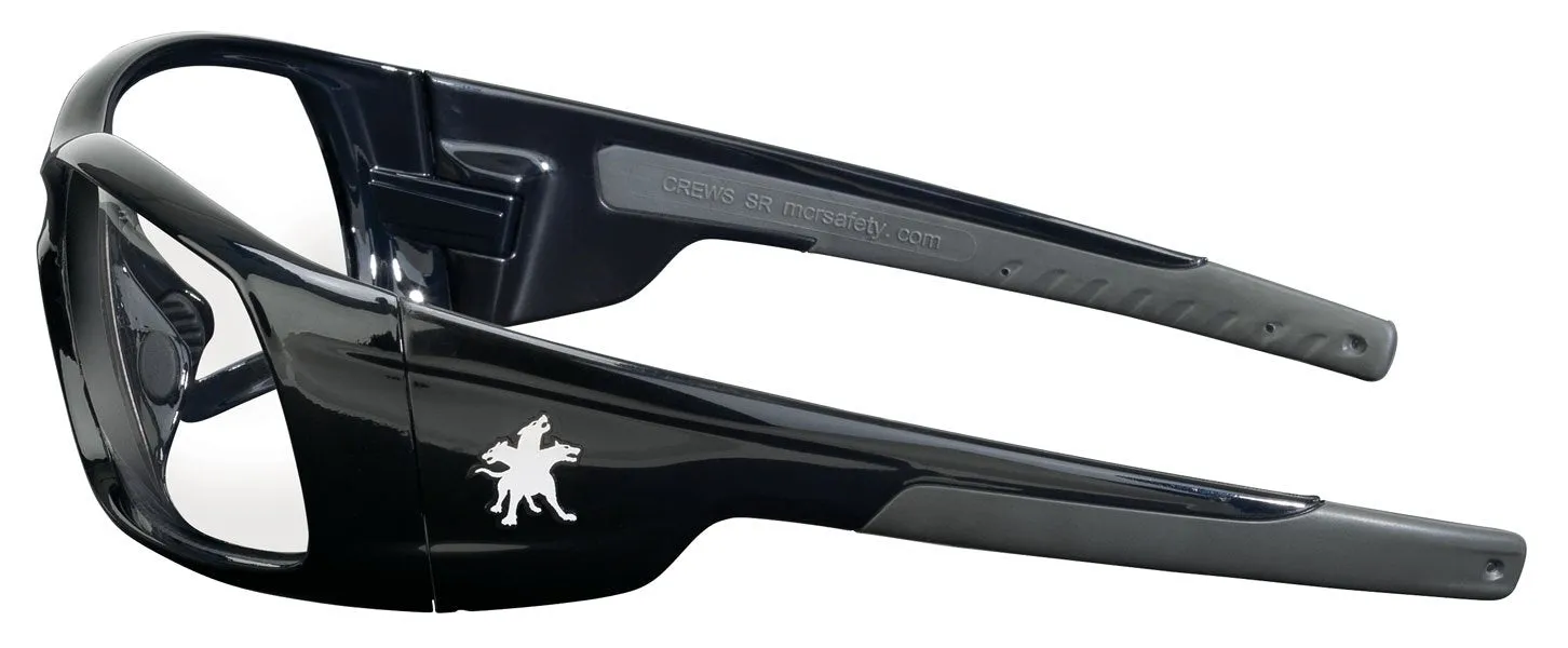 MCR Crews Swagger Safety Glasses, Sporty Sunglasses, ANSI Z87.1