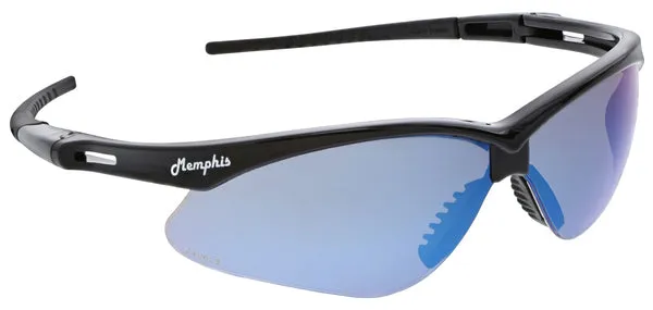 MCR Safety Memphis MP1 Black Frame, Blue Mirror