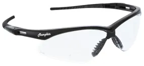 MCR Safety Memphis MP1 Black Frame, Clear 1.5 Mag.