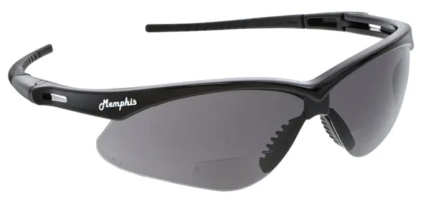 MCR Safety Memphis MP1 Black Frame, Gray 1.5 Mag.