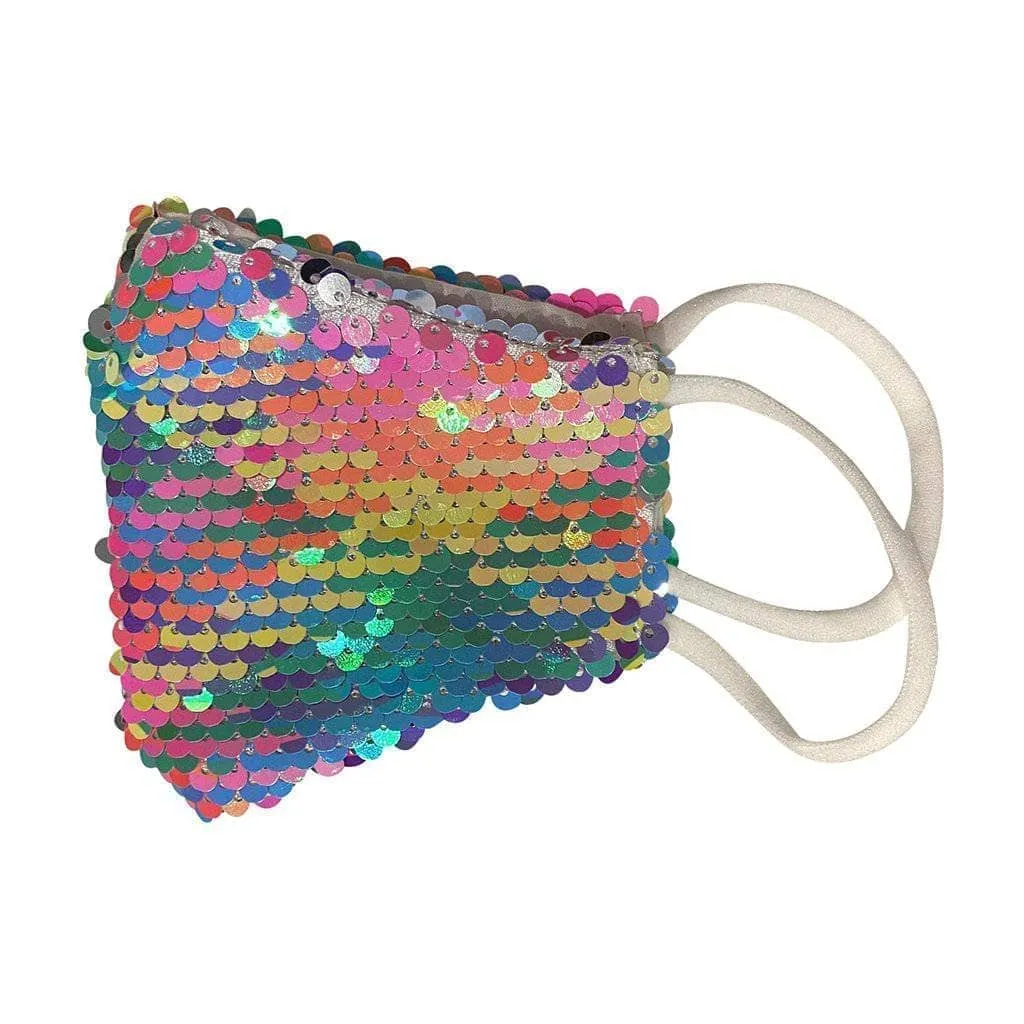 Neon Vibes Sequin Face Mask