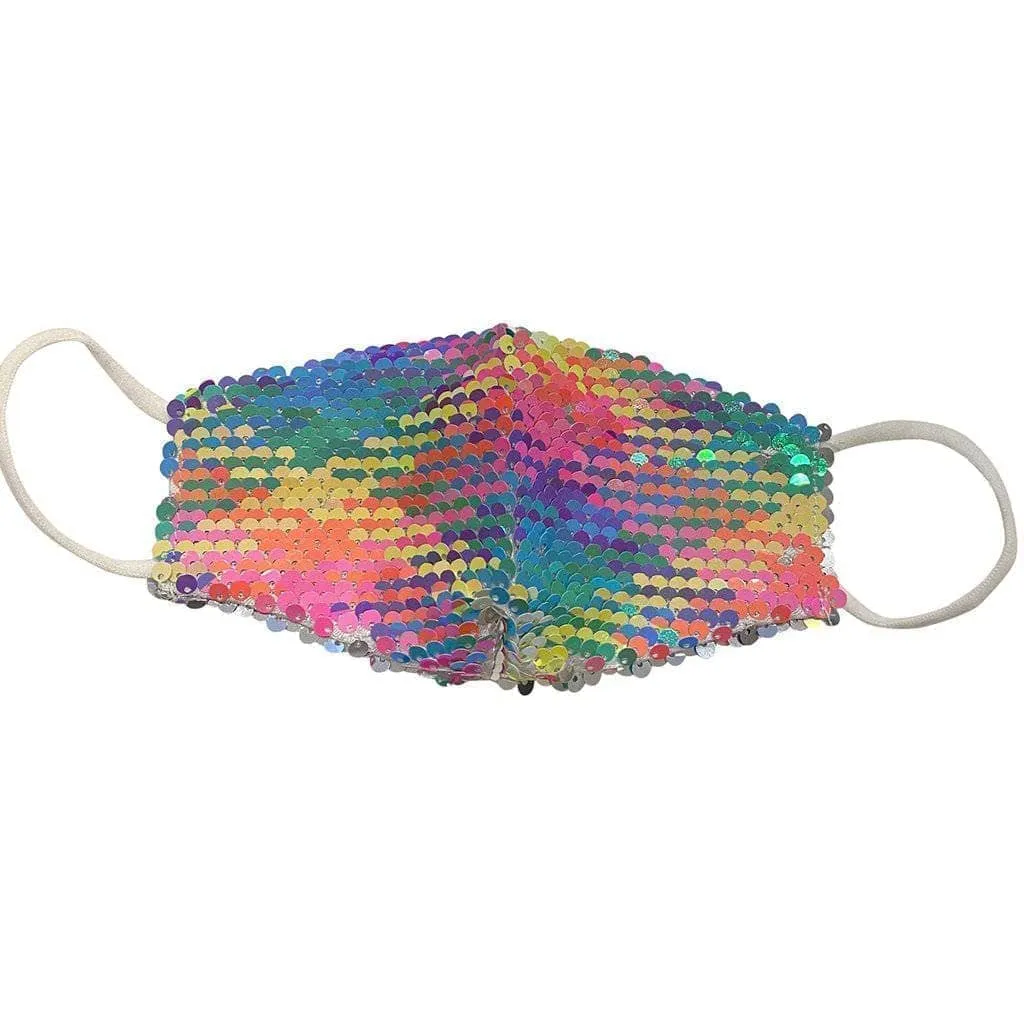 Neon Vibes Sequin Face Mask