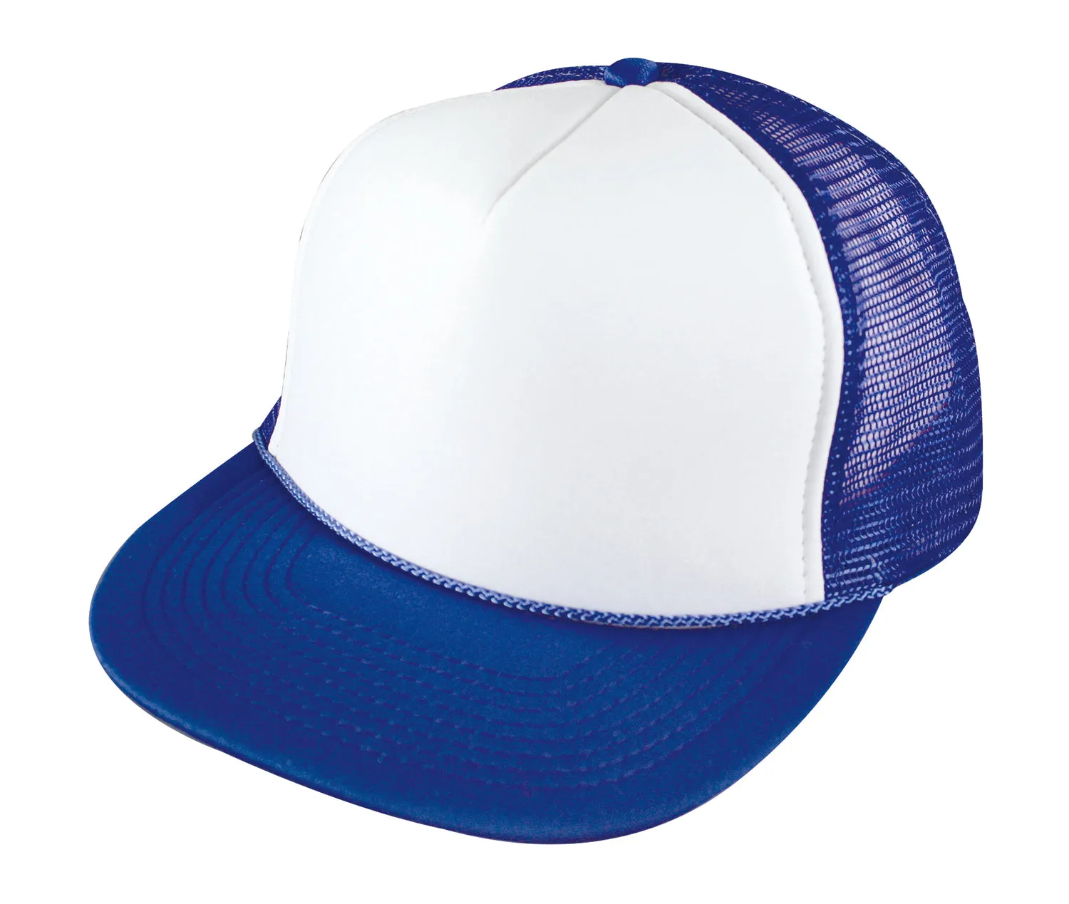 Nissun Cap 5 Panel Foam Trucker Hat, Flat Bill - 5FBC