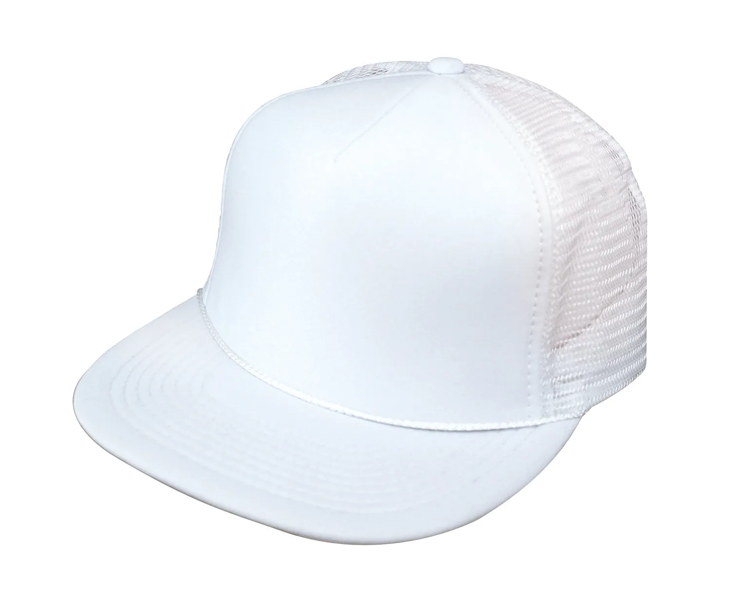 Nissun Cap 5 Panel Foam Trucker Hat, Flat Bill - 5FBC