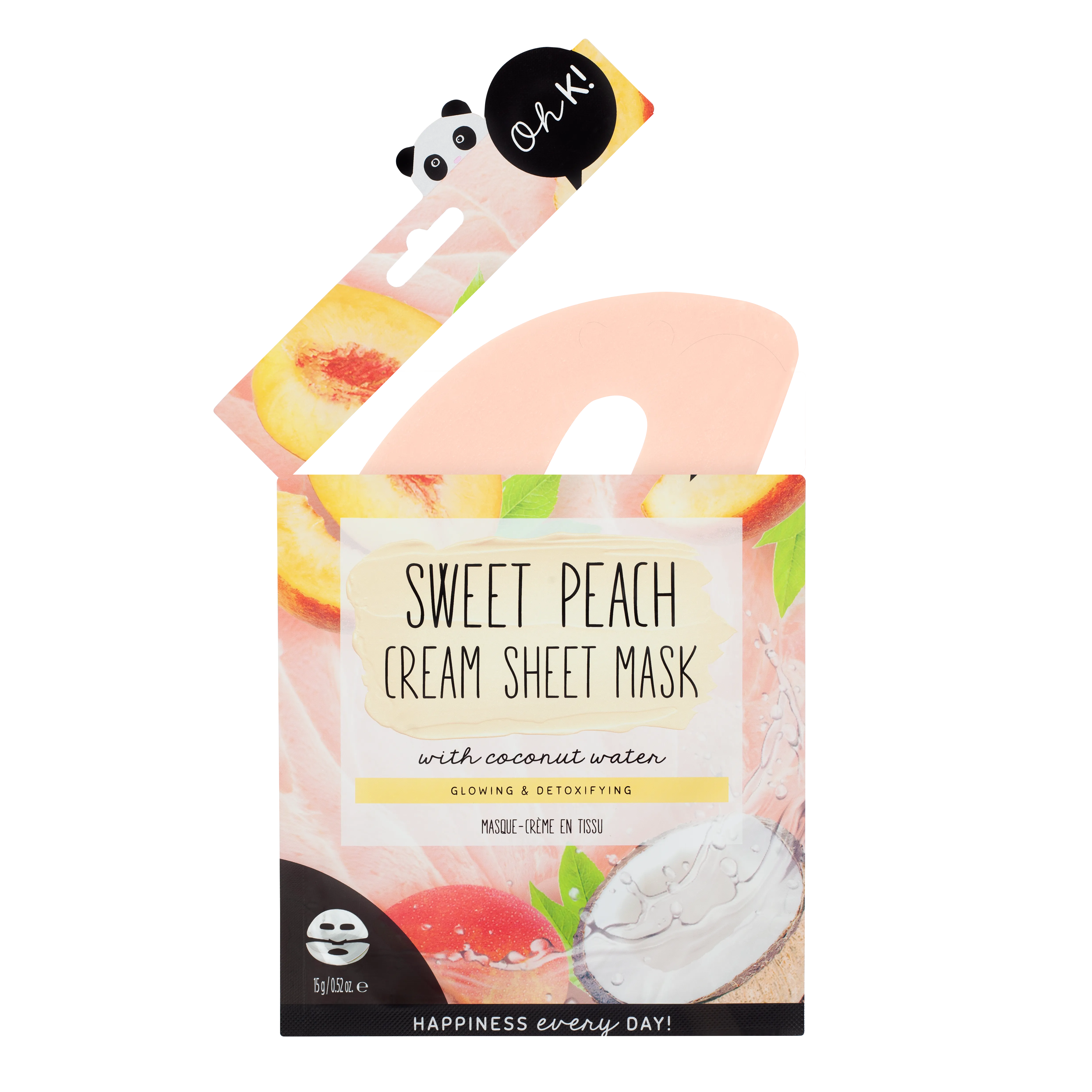 Oh K! Peach & Coconut Water Cream Sheet Mask