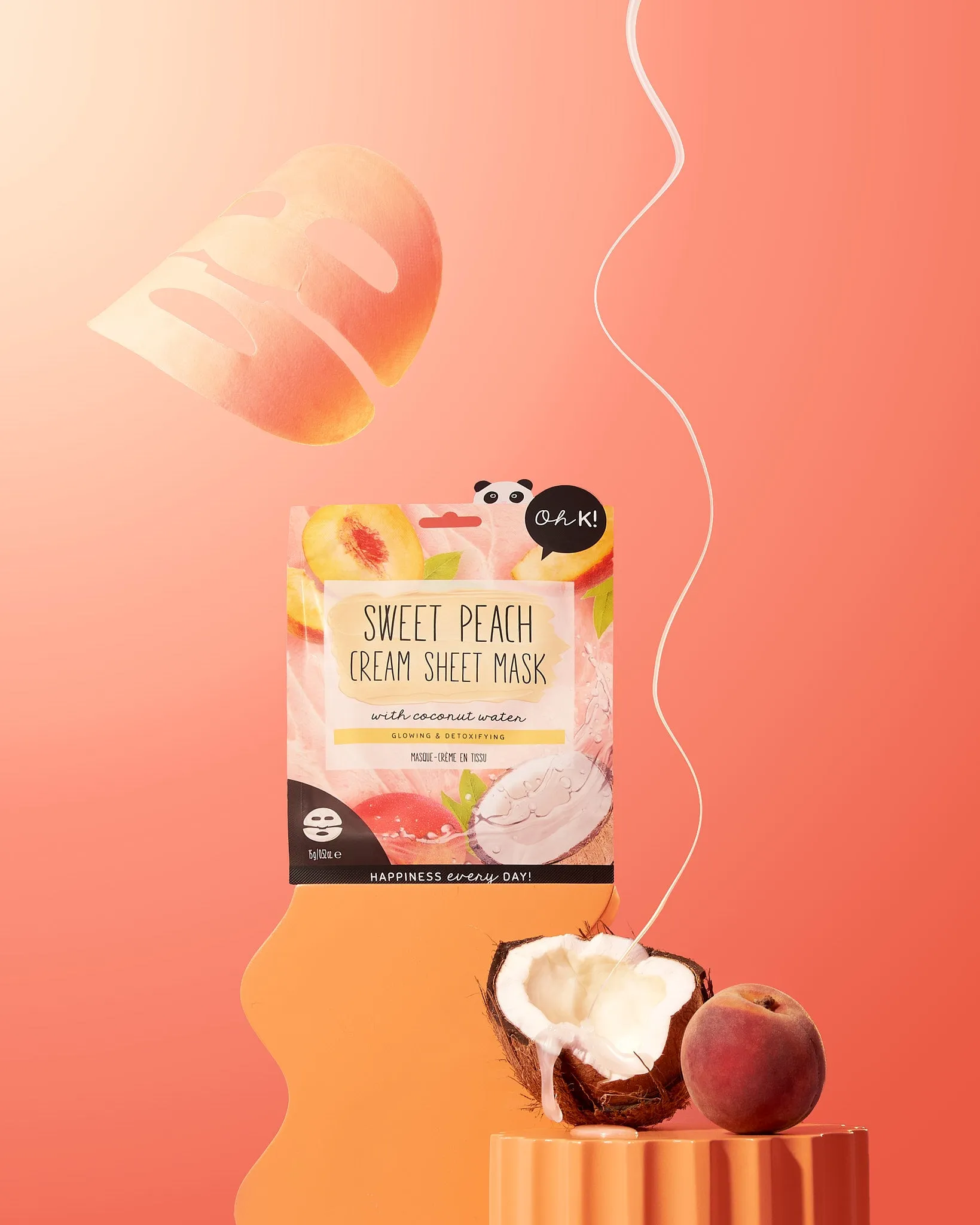 Oh K! Peach & Coconut Water Cream Sheet Mask