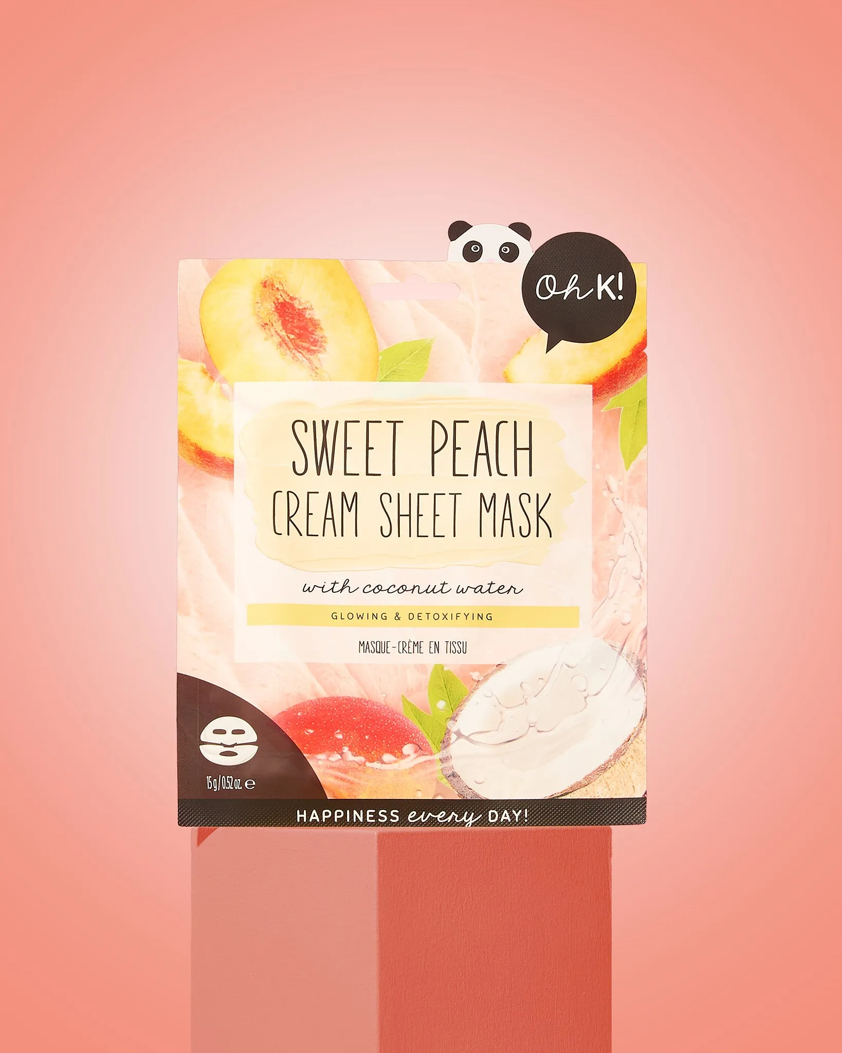 Oh K! Peach & Coconut Water Cream Sheet Mask