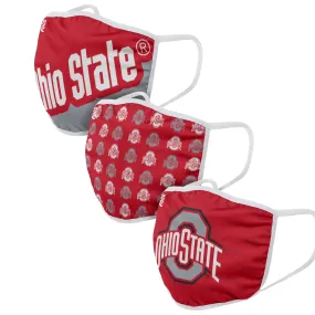 Ohio State Buckeyes NCAA Gametime 3 Pack Face Cover