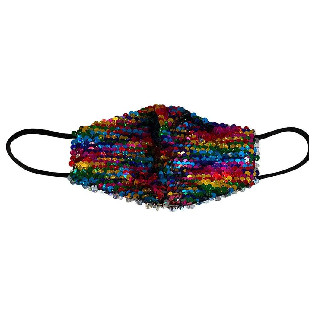 Rainbow Sequin Flip Mask