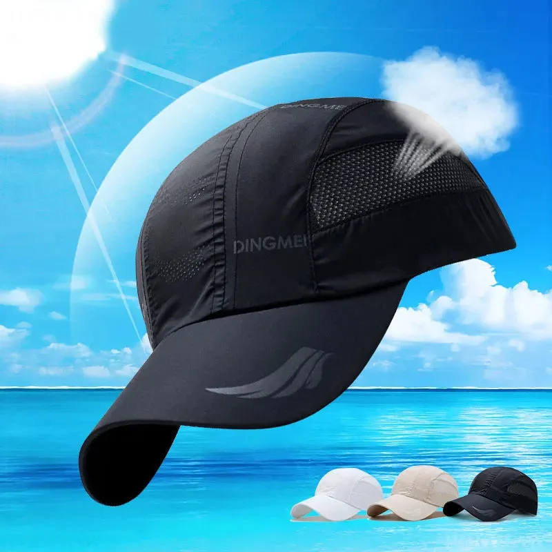 Sports Baseball Cap Quick Dry Women Solid Snapback Bone Mesh Hat