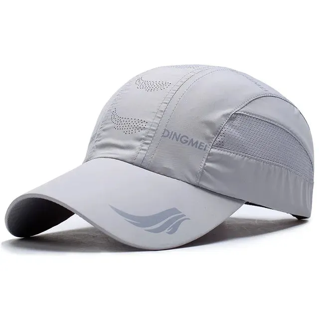 Sports Baseball Cap Quick Dry Women Solid Snapback Bone Mesh Hat