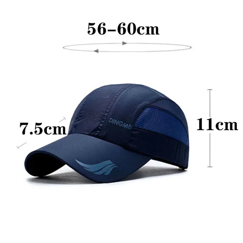 Sports Baseball Cap Quick Dry Women Solid Snapback Bone Mesh Hat