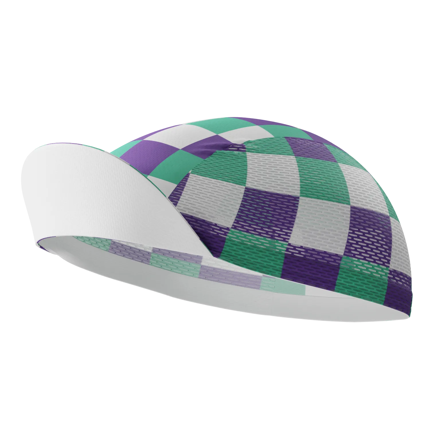 Unisex Checkered Plaid Quick Dry Cycling Cap