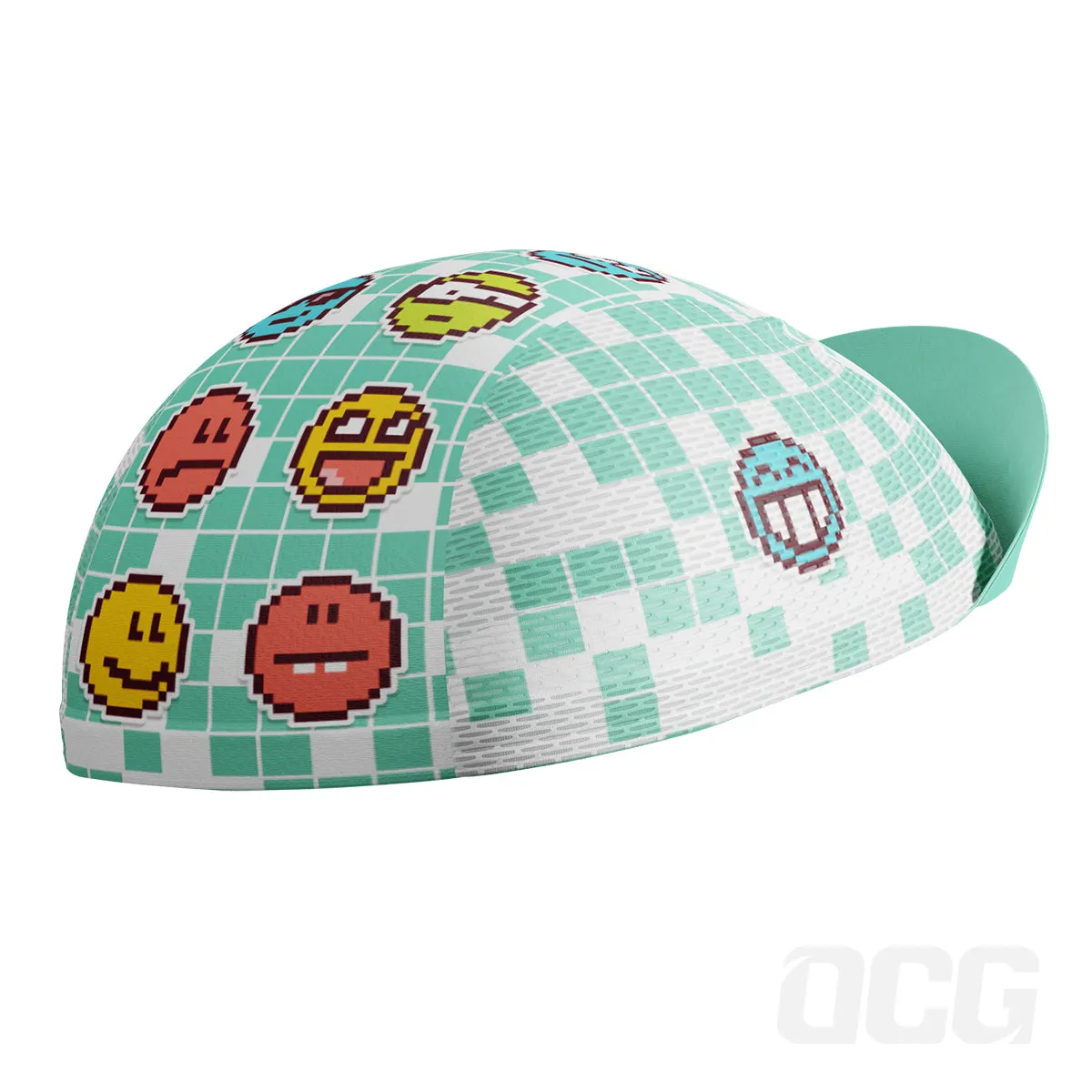 Unisex Pixel Mania Emoji 8 Bit Quick Dry Cycling Cap