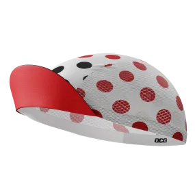 Unisex Red Polka Dots on White Quick Dry Cycling Cap