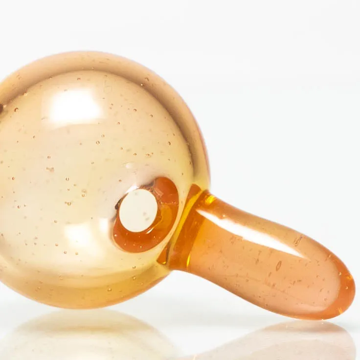 Unity Glassworks - Directional Bubble Cap - Thomas' Transparent Orange