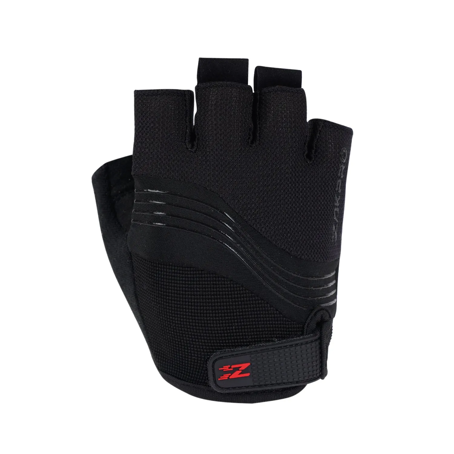 ZAKPRO Gel Series Anti-Slip Professional Half Finger Cycling Gloves - Black